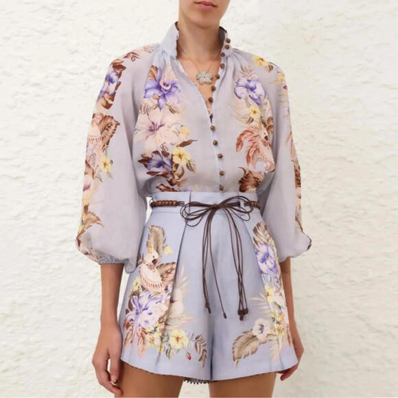 NWT Zimmermann Coco Billow Blouse AU2 - Picture 1 of 9